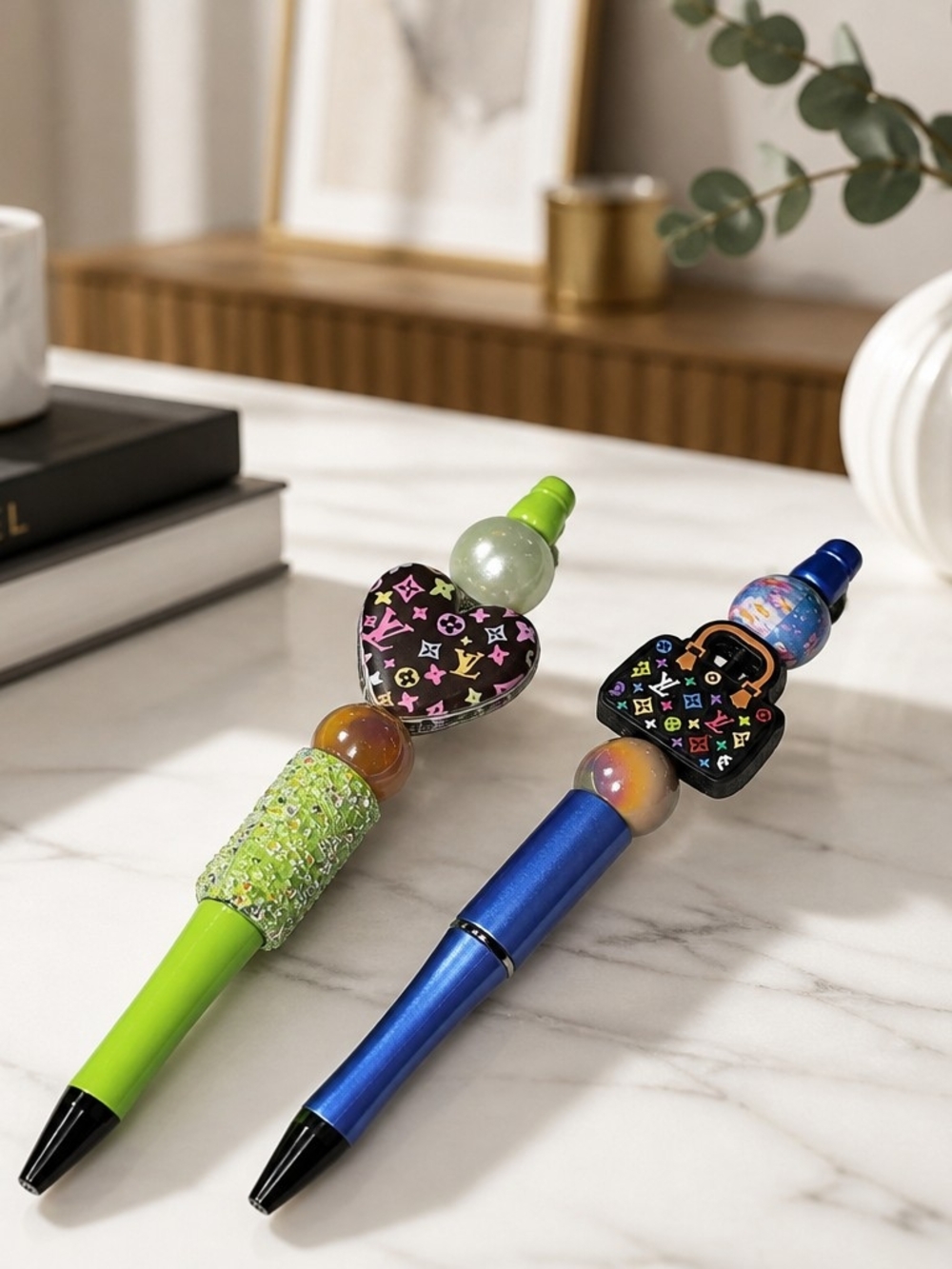 Handcrafted Beaded Pens x2